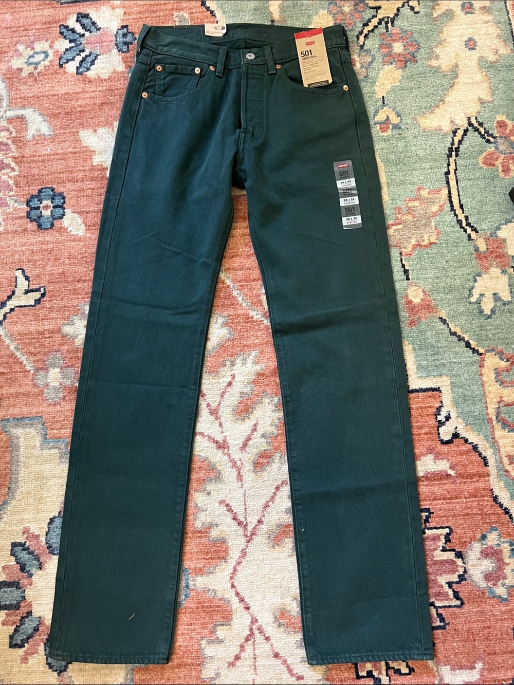 Levi's 501 Straight Jeans in Dark Green